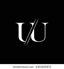 UU letter logo design template elements. UU letter vector logo.