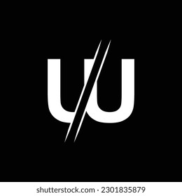 UU letter logo design template elements. UU letter vector logo.