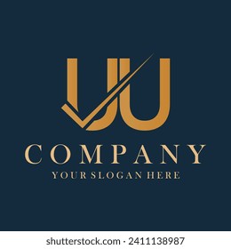 UU Letter Logo Design Template Vector. Creative initials letter UU logo concept.