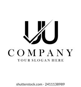 UU Letter Logo Design Template Vector. Creative initials letter UU logo concept.