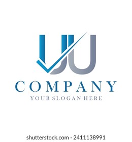 UU Letter Logo Design Template Vector. Creative initials letter UU logo concept.