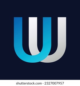 UU Letter Logo Template Illustration Design.