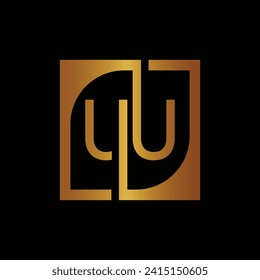 UU Logo Design Template Vector With Square Background.