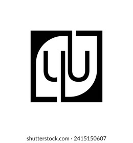 UU Logo Design Template Vector With Square Background.