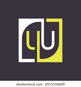 UU Logo Design Template Vector With Square Background.