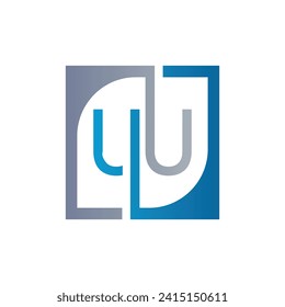 UU Logo Design Template Vector With Square Background.