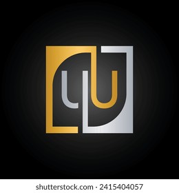 UU Logo Design Template Vector With Square Background.