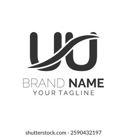 UU logo design. Trendy awesome artistic UU initial based Alphabet icon logo.