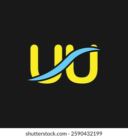 UU logo design. Trendy awesome artistic UU initial based Alphabet icon logo.