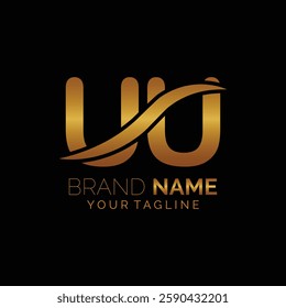 UU logo design. Trendy awesome artistic UU initial based Alphabet icon logo.