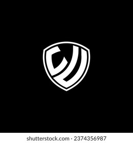 UU logo monogram emblem style with shield shape design template ideas