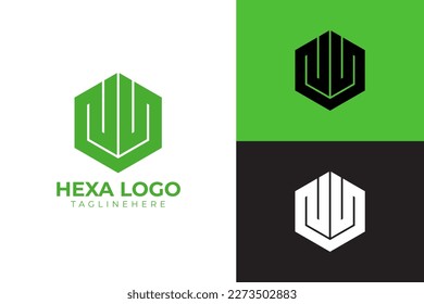 UU logo, NN logo, Monogram M, Hexagon letter logo design Hexagon letter logo design 