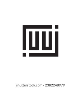 UU minimalist geometric symbol logo in high quality professional design that will print well across any print media