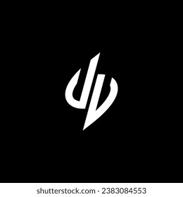 UU monogram esport logo design with cool shape concept in vector