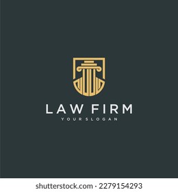 UU monogram initial for lawfirm logo ideas with creative polygon style design