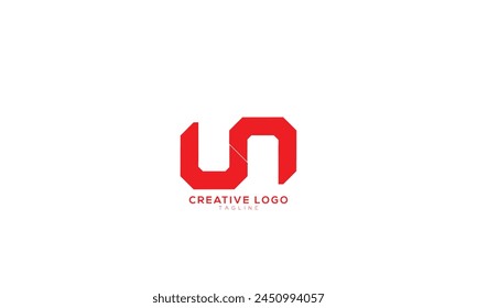 UU NU Abstract initial monogram letter alphabet logo design