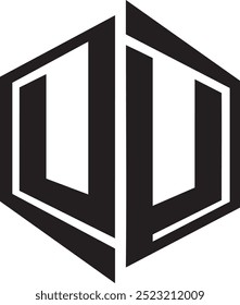 UU Polygon logotipo design, ícone, símbolo, arquivo vetorial 