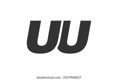 UU Techno Editable Font Logo For Corporate Branding. Bold, Futuristic Design With Unique Typographic Ideas. Minimal Custom Type And Dynamic Letter Variations For Promotion, Printing, And Book Titles