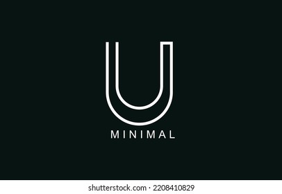 UU or U Abstract initial monogram letter alphabet logo