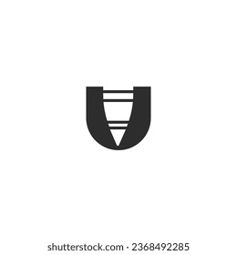 UU, U, Abstract initial monogram letter alphabet logo design