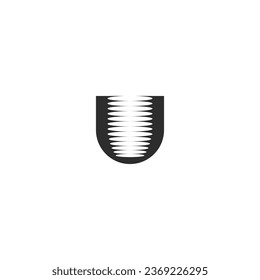 UU, U, Abstract initial monogram letter alphabet logo design