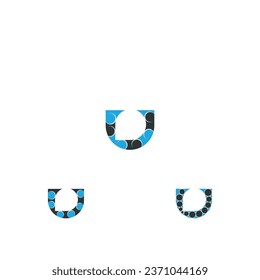 UU, U, Abstract initial monogram letter alphabet logo design