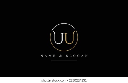 UU, U, abstract letters logo monogram