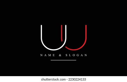 UU, U, abstract letters logo monogram