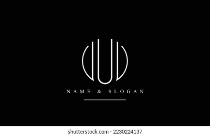 UU, U, abstract letters logo monogram