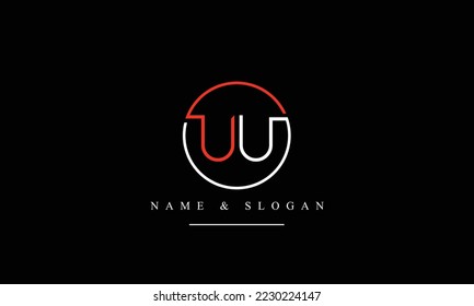 UU, U, abstract letters logo monogram