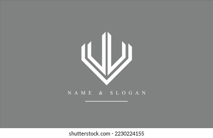 UU, U, abstract letters logo monogram