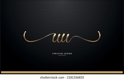 UU, U Alphabet Letters Luxury Business Logo Icon