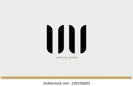 UU, U Alphabet Letters Luxury Business Logo Icon