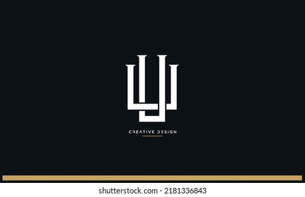 UU, U Alphabet Letters Luxury Business Logo Icon