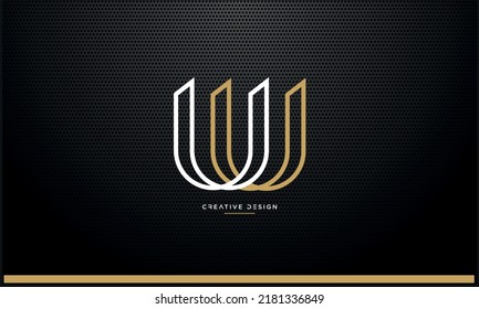 UU, U Alphabet Letters Luxury Business Logo Icon