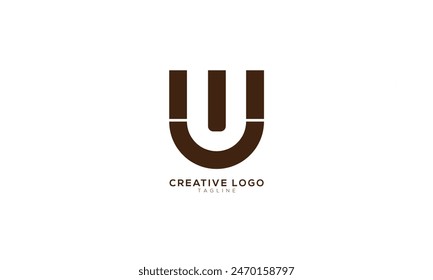 UU UW WU Abstract initial monogram letter alphabet logo design