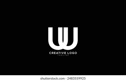 UU W Abstract initial monogram letter alphabet logo design