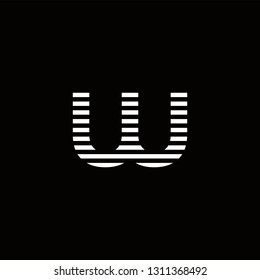 UU or W Logo Letter initial Designs Templete