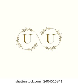 UU wedding infinity in elegant monogram with high quality professional design that will print well