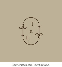 UU wedding initial logo in high quality professional design that will print well across any print media