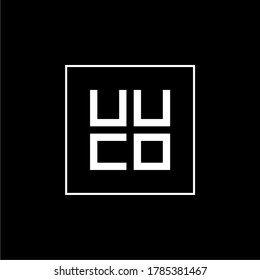 uuco / uuc0 initial logo monogram, and can be editable
