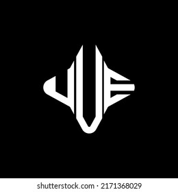 UUE letter logo creative design with vector graphic