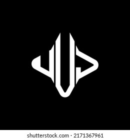 UUJ letter logo creative design with vector graphic