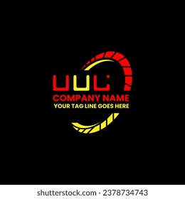 UUL letter logo vector design, UUL simple and modern logo. UUL luxurious alphabet design  