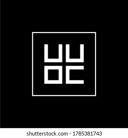 uuoc / uu0c initial logo monogram, and can be editable