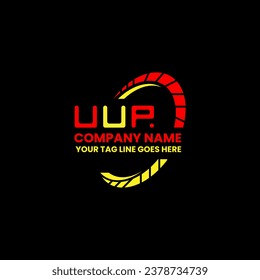 Diseño vectorial del logotipo de la carta UUP, logotipo sencillo y moderno de UUP. Diseño de alfabeto lujoso UUP  