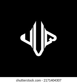 UUUQ-Brief-Logo kreatives Design mit Vektorgrafik