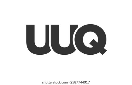 UUQ logo design template with strong and modern bold text. Initial based vector logotype featuring simple and minimal typography. Trendy company identity ideal for businesses brand presence.