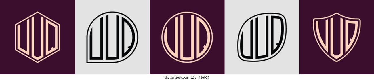 UUQ modern initial monogram logo design vector. It will be suitable for which company or brand name start those initial.