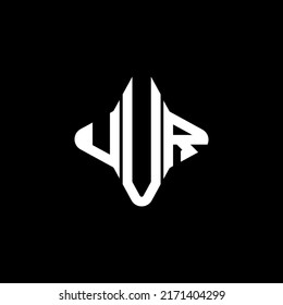 Logo de la carta UUR diseño creativo con gráfico vectorial